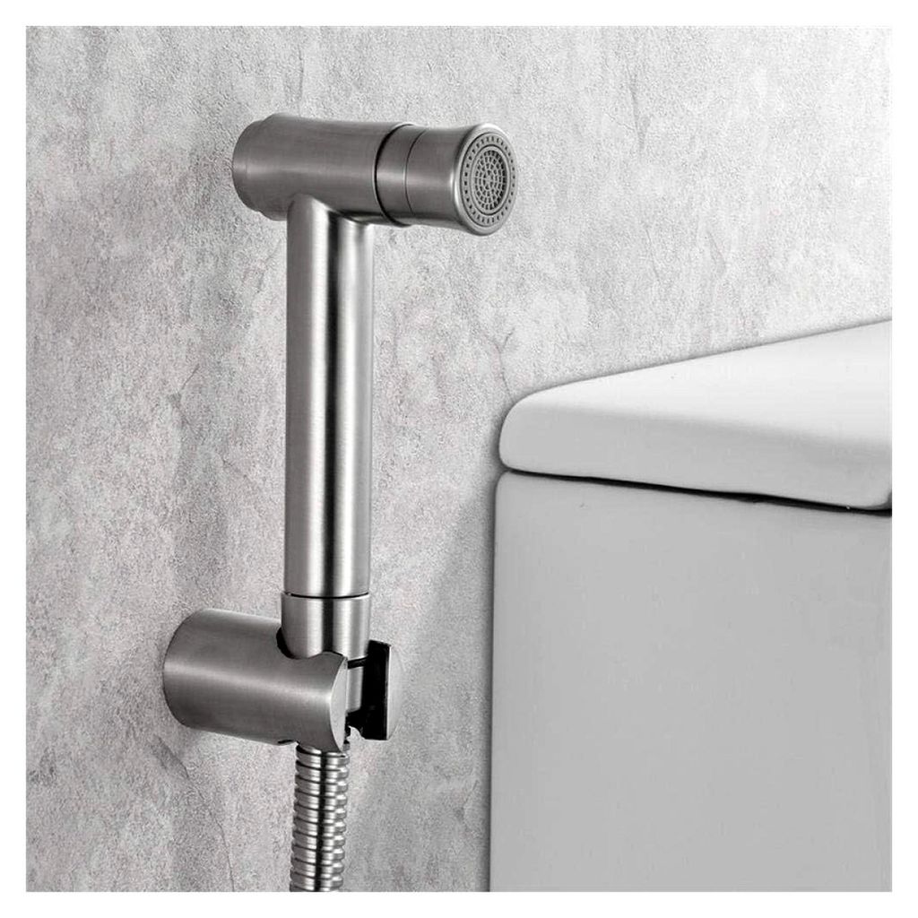 Toiletten-Handsprühset aus Edelstahl 304 – Spritzpistolen-Set, druckfreie Spritzpistole aus gebürstetem Edelstahl mit 1,5 m Schlauch zur Wandmo...