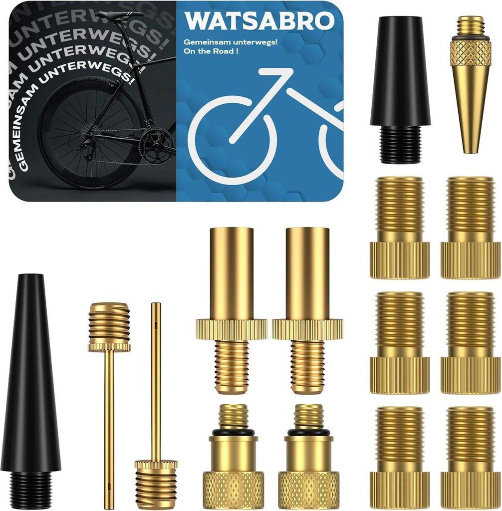 Set di adattatori per valvole da bicicletta 15 pezzi per DV Immagine del prodotto 