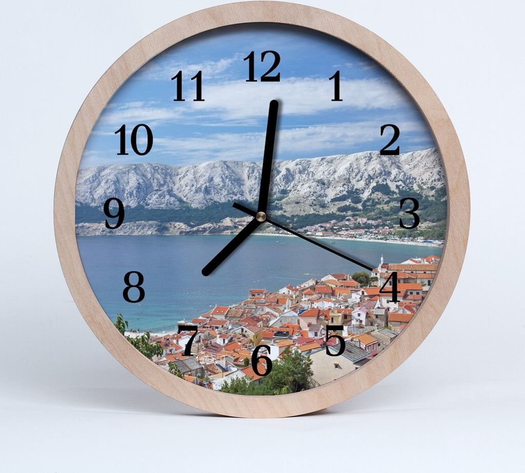 Holzuhr 30fi cm wanduhr - Bay Landschaft