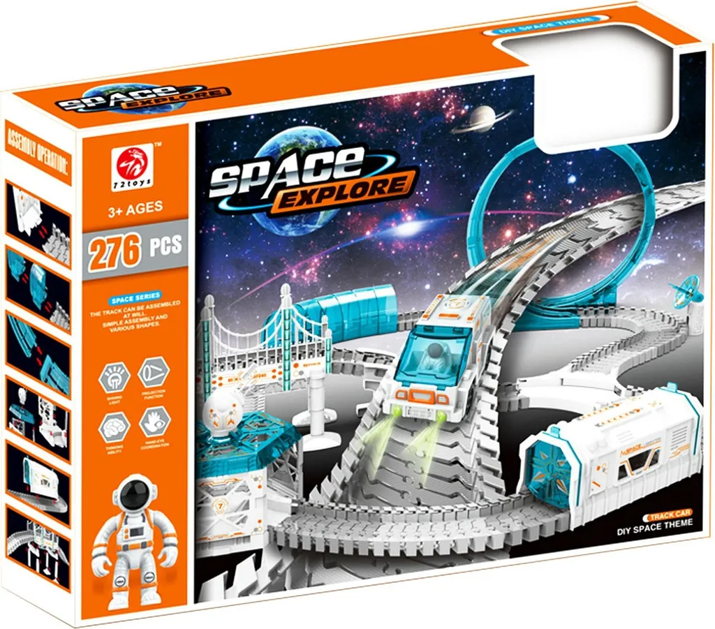 Circuit de Course Thème Espace - Jeu Éducatif pour Petits Astronautes