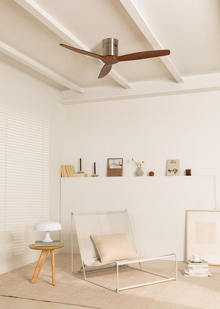 WIND CALM NATURAL WOOD - Leiser Deckenventilator 40W 100% Holz