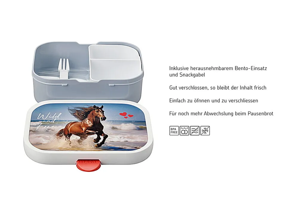Portamerenda Mepal Campus Wild Horse 750ml - Bento Box e Forchetta - 5