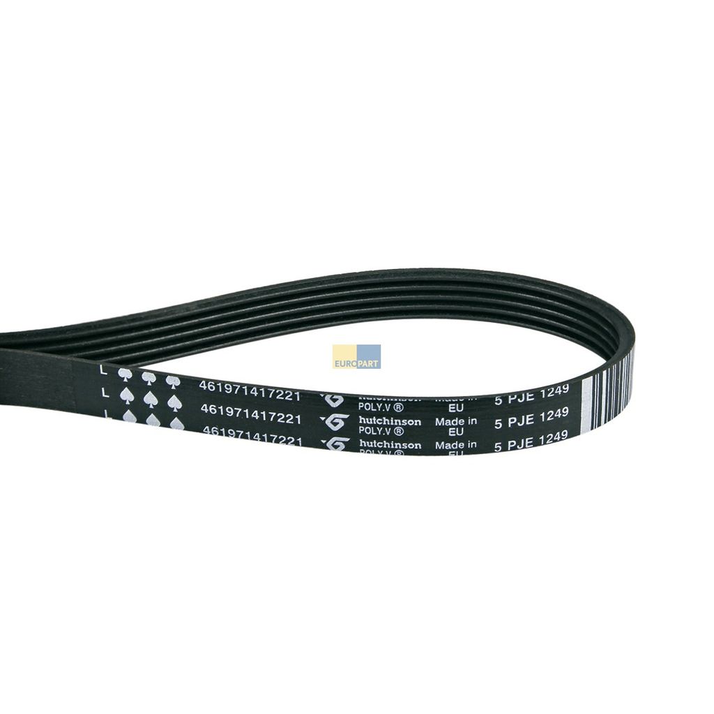 Poly-V-Riemen Keilrippenriemen Keilriemen Waschmaschine 1249PJ5E Bauknecht Whirlpool 480111101441 für wak primeline puer excellence ecostyl mwa pw...