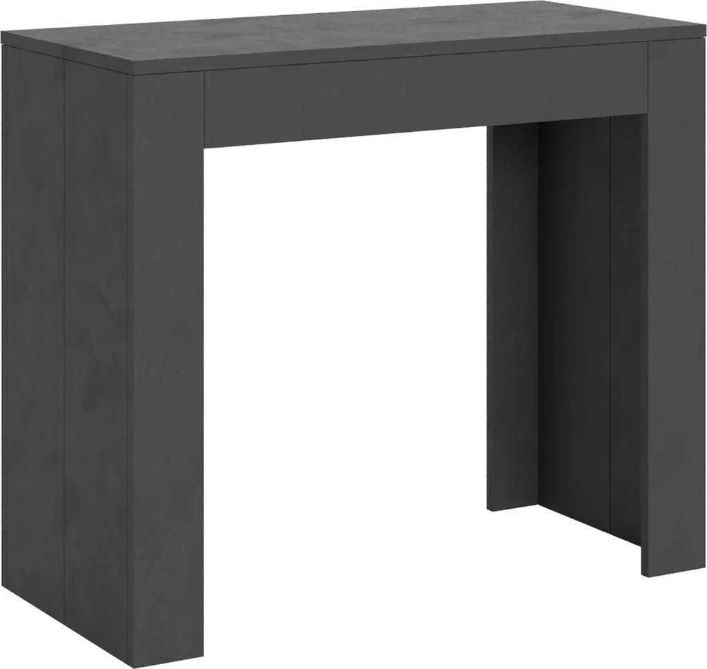 Console anthracite spatulé Emy 302 cm : stabilité et style industriel