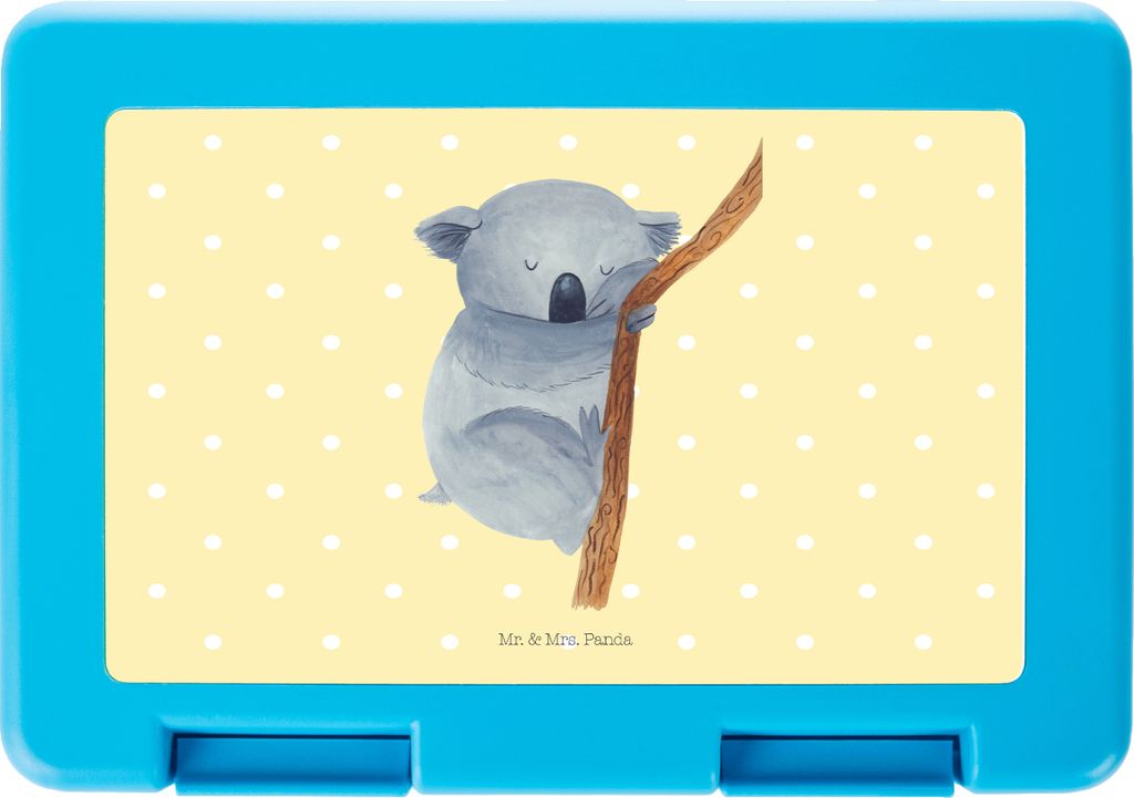 Mr. & Mrs. Panda Bentobox Koalabär - Gelb Pastell - Geschenk, Lunchbox, Koala, Brot Aufbewahrungsbox, Träumen, Bär, Bento Box, Traum, Brotbehäl...