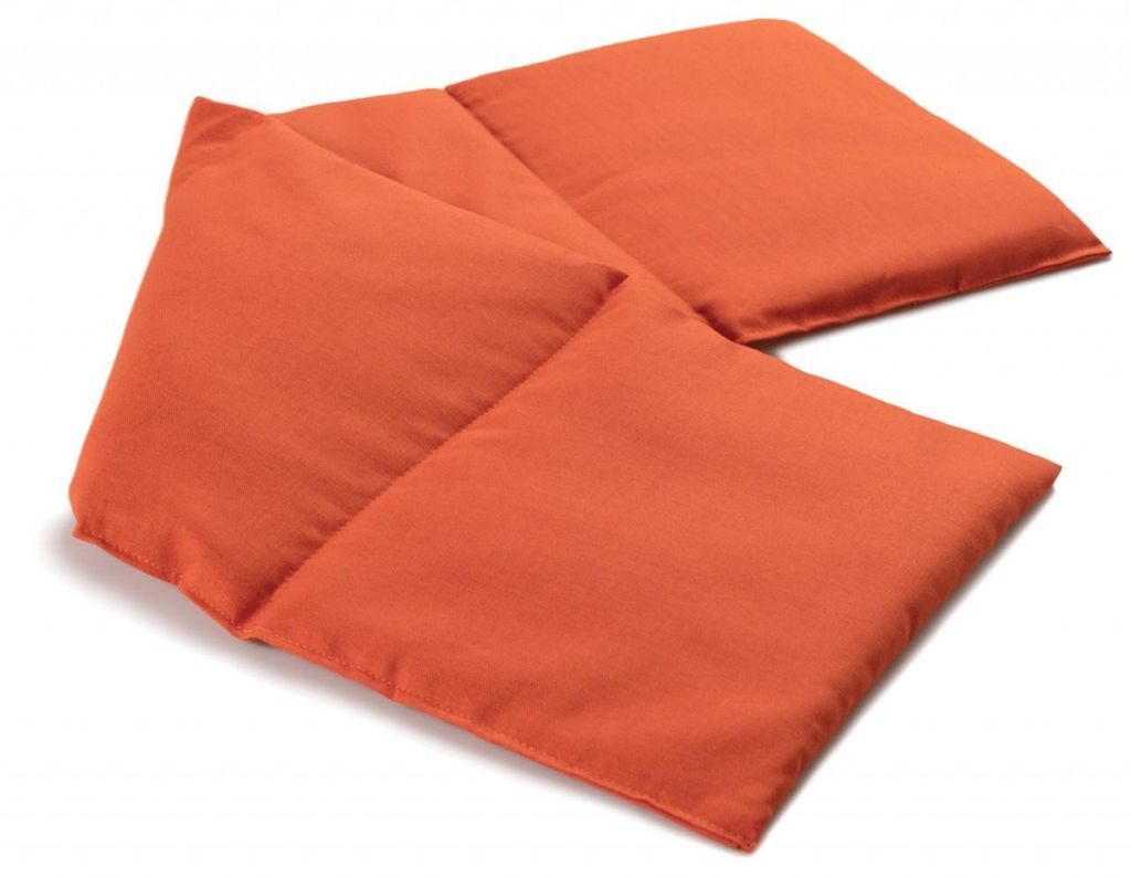 4-Kammer Leinsamenkissen 20x60cm groß - orange - Wärmekissen & Kältekissen - Körnerkissen