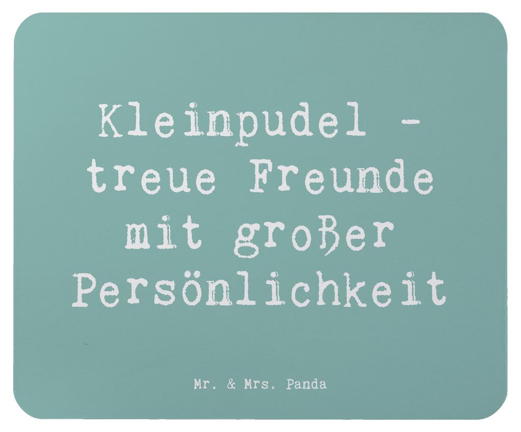 Mr. & Mrs. Panda Mauspad Spruch Kleinpudel Freunde - Meeresbrise - Geschenk, Hunderasse, Hunderassen Charakter, Mousepad, pc mausunterlage, liebevo...