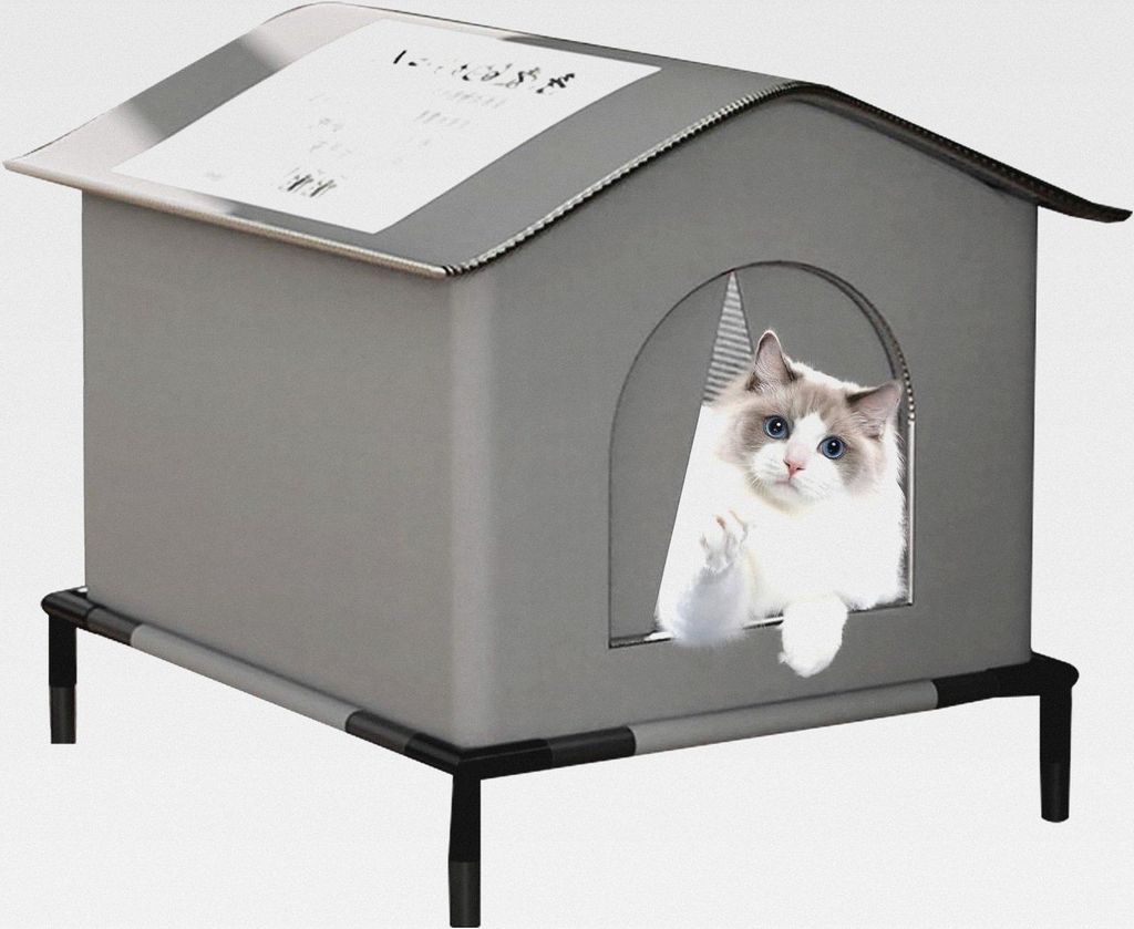 Katzenhaus - Winterfeste Geschützte Unterkunft Für Streunerkatzen | Gemütliches Tierheim Für Balkon Garage Hof Terrasse Mit Außenisolation