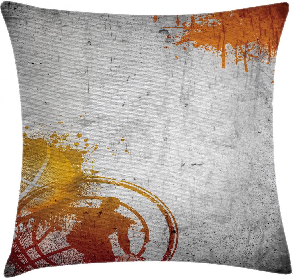 ABAKUHAUS Grau Kissenbezug, Street Sport Leidenschaft, Waschbar mit Reißverschluss Kissenhülle mit Farbfesten Klaren Farben Beidseitiger Druck, 4...