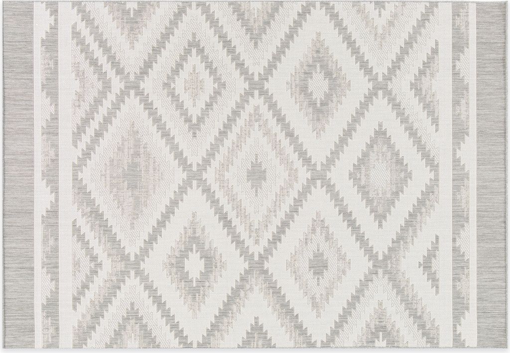 In- & Outdoor Teppich JORIS, Serie "Zyrah", Creme-Grau, 120 x 170 cm