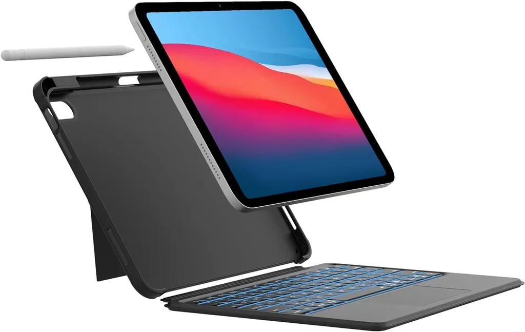 Étui clavier iPad 10e génération ROOFEI QWERTZ Bluetooth d'occasion