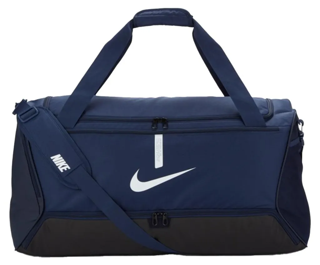 Sac de voyage Nike Academy Team L bleu marine avec fond renforcé zippé
