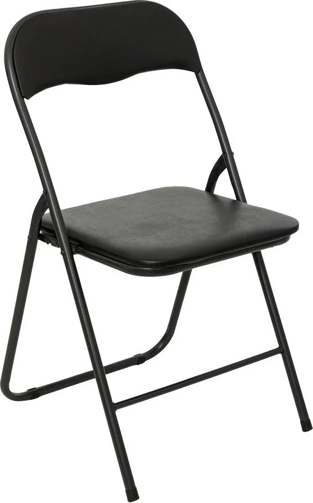 Chaise pliante gain de place 5five Simply Smart noire 79 cm métal MDF