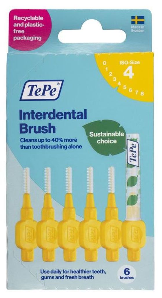 TePe Interdentale Ragers Original Geel 0,7mm ISO maat 4 (6 Productafbeelding 