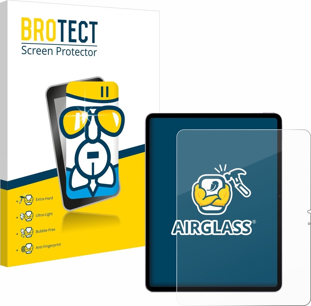 BROTECT Schutzglas für Apple iPad Air 13" M2 WiFi 2024 Schutzfolie Panzer Folie Glas Display Schutz klar