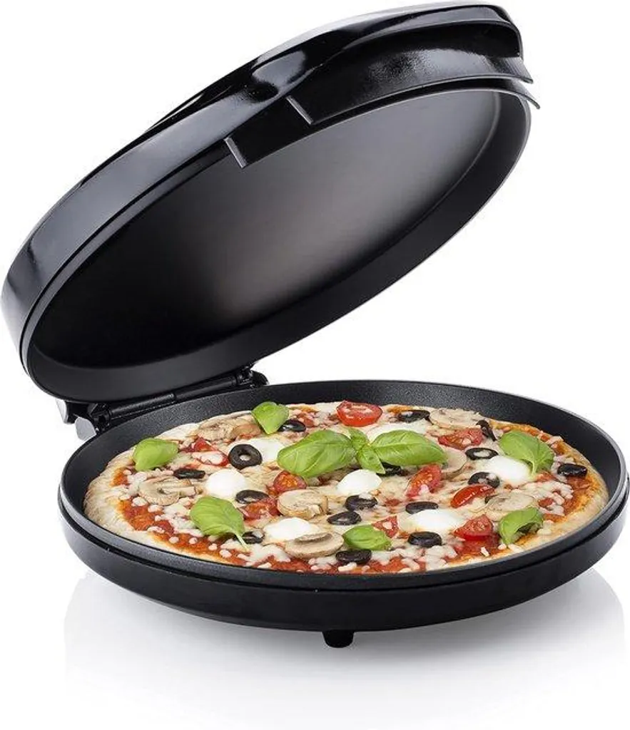 Four à pizza électrique 30 cm noir 1450W avec thermostat réglable