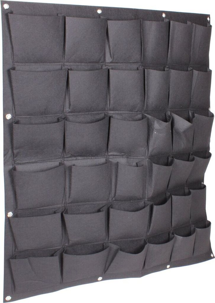 Wall Grow Bag 36 Textil-Wandtöpfe schwarz 1er-Pack Produktbild 