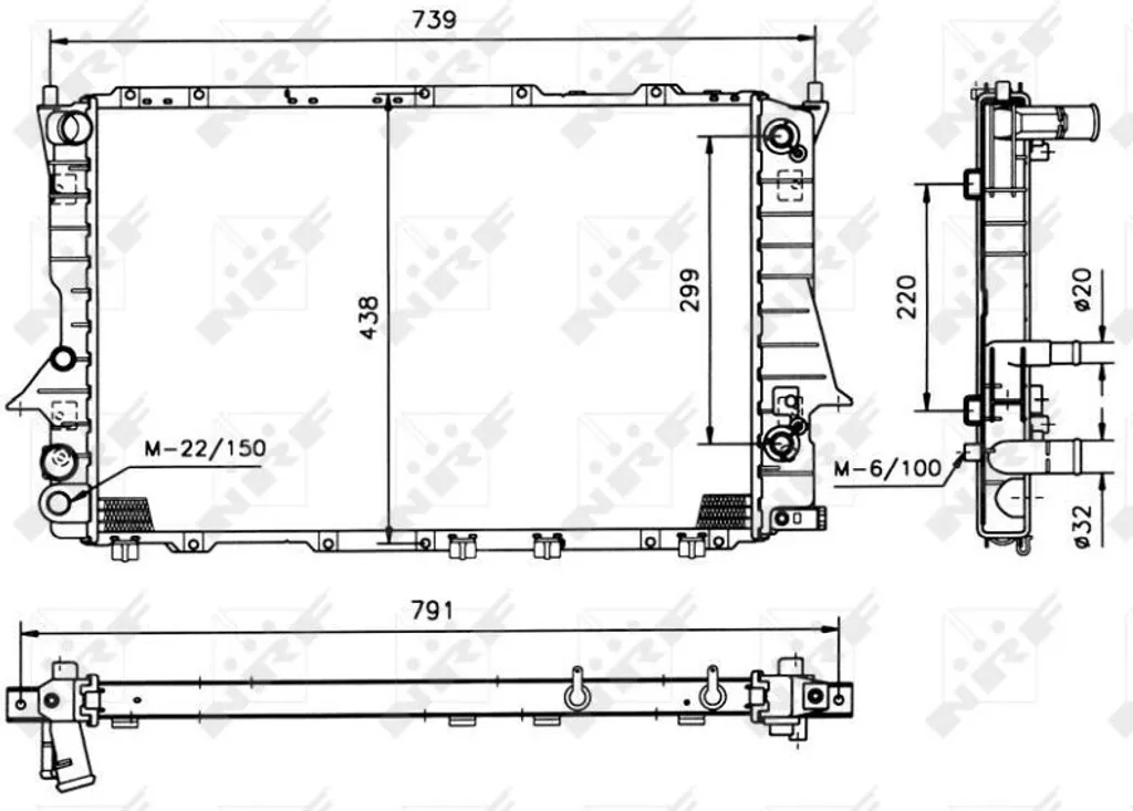Radiateur de refroidissement pour Audi A6 (4A) - Pièce NRF 51317 Fiable