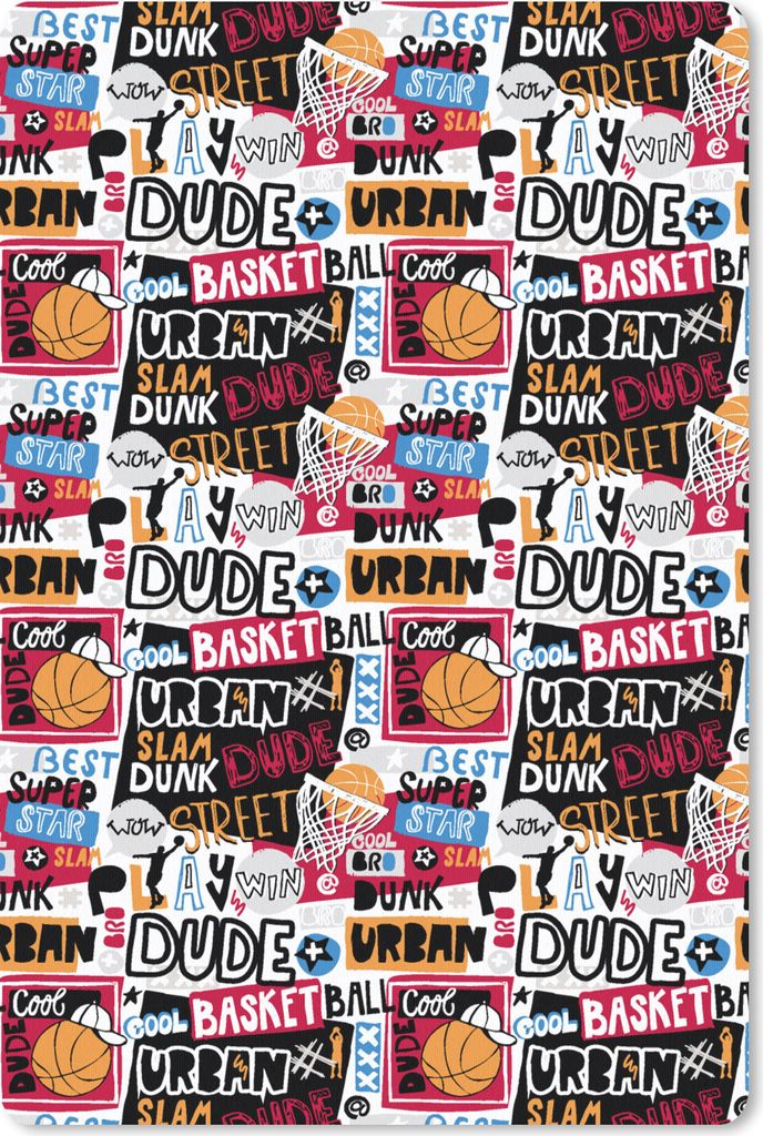 MuchoWow Mauspad Mousepad Basketball - Zitate - Muster - Alphabet 40x60 cm - Mousepads - Maus Mat - Pad - Mausunterlage - Schreibtisch Accesoire