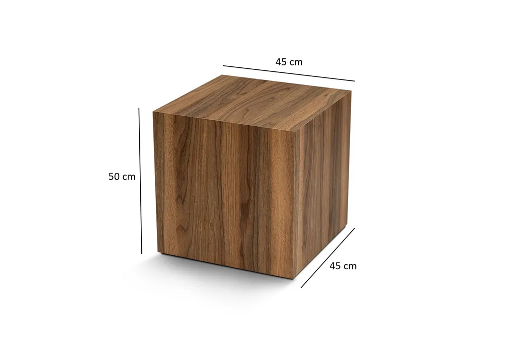 Skye Decor Küp Table d'appoint en Noyer 100% MDF Cube 45x45x50 cm - 5
