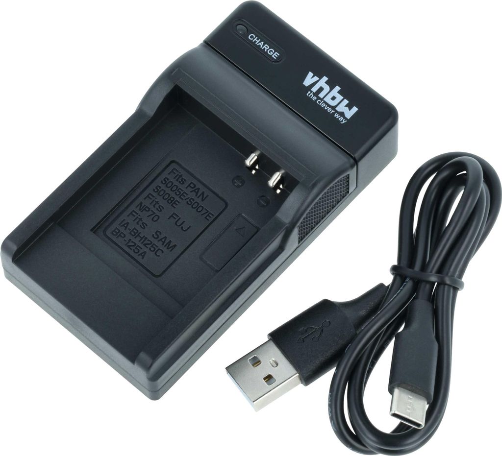 vhbw USB Ladegerät kompatibel mit Panasonic Lumix DMC-FX50, Produktbild 