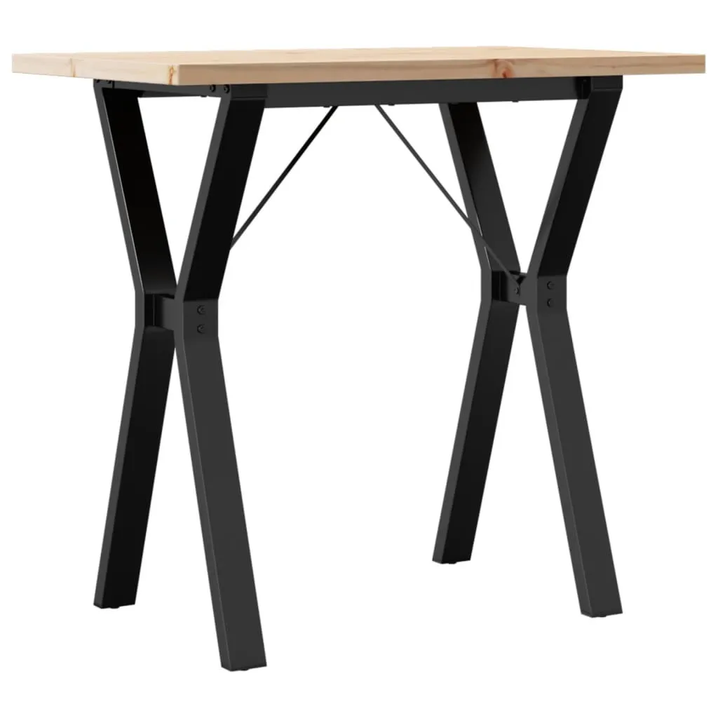 Tavolo da Pranzo Salvaspazio 80x50 cm vidaXL Pino e Acciaio