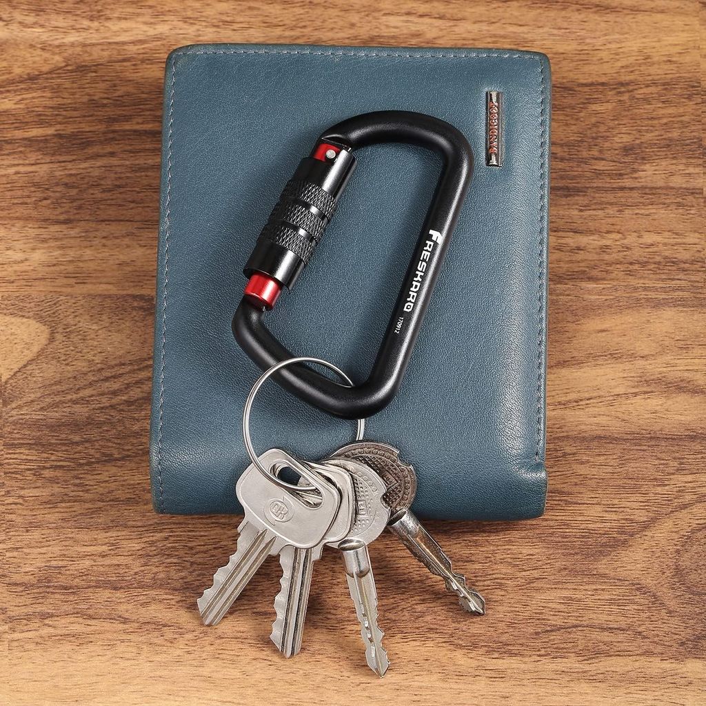 Twist Locking Karabinerhaken 12kN - Aluminium Heavy Duty, 2 Stück - Sicher und Langlebig für Camping, Yoga und mehr