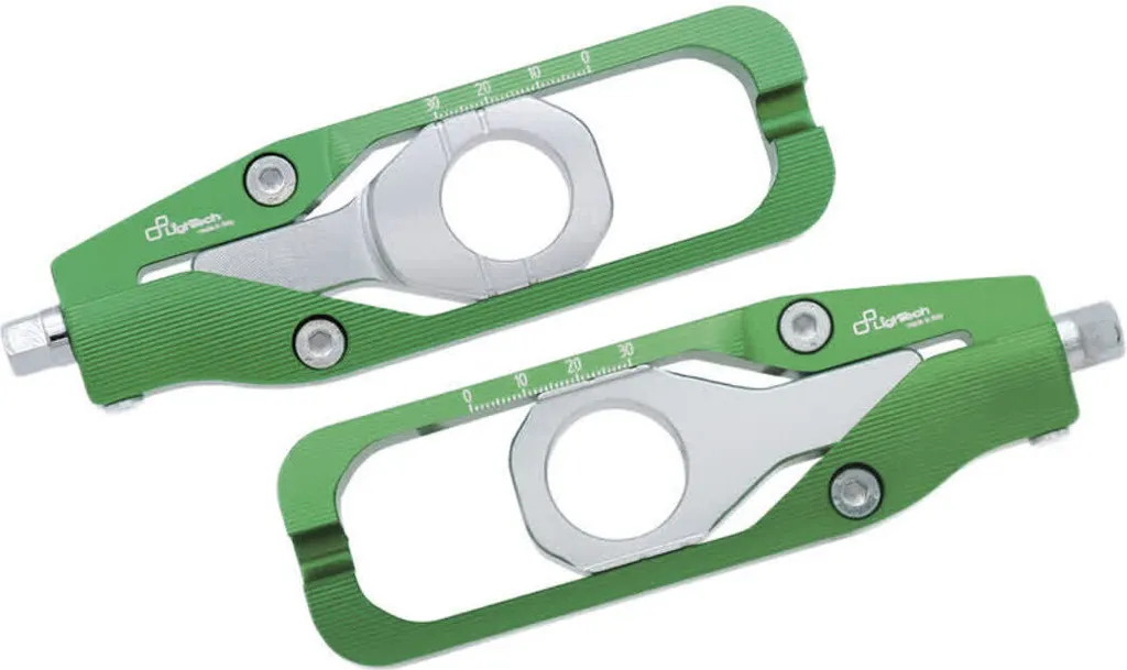 Tendeur de chaîne LighTech vert pour Kawasaki Z900 version 2017-2024