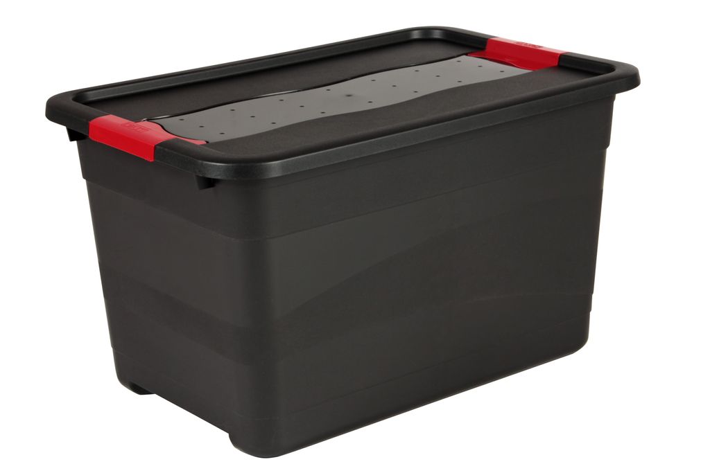 2 x Robusto-Box mit Deckel 20 L graphite Aufbewahrungsbox Box Kiste