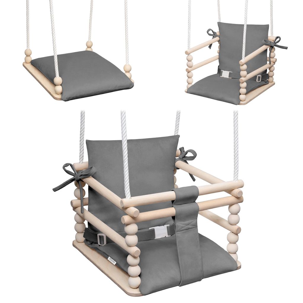 MAMOI kinder schommel 3-in-1 met veiligheidsgordel, Productafbeelding 