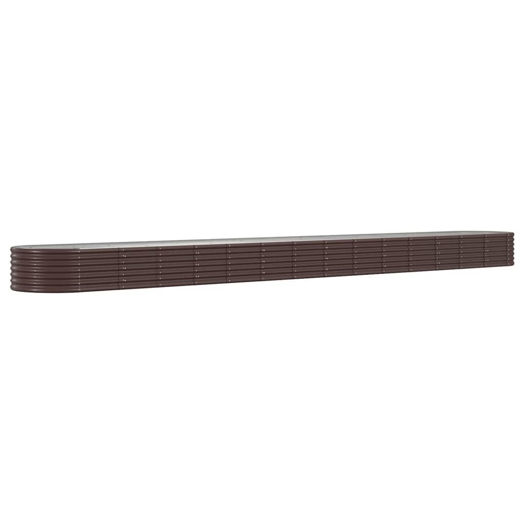 Hochbeet Verzinkter Stahl 620x80x36 cm Braun