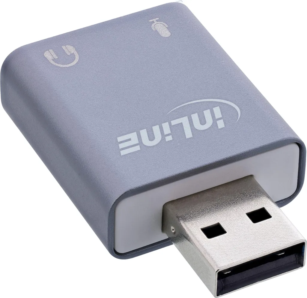 Adaptateur Audio USB InLine Plug and Play avec Sortie Jack Stéréo 3.5 mm