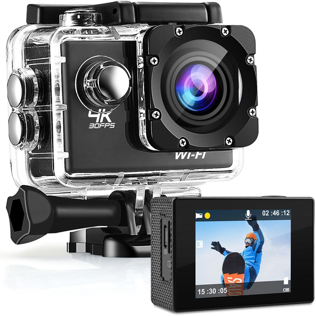 Strex Action Camera 4K 16MP - 60FPS / 30M Waterdicht / WiFi Productafbeelding 