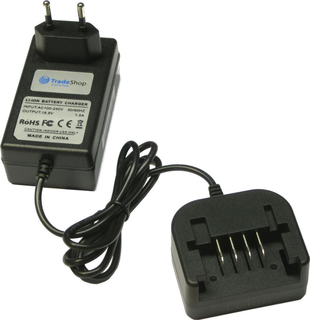 Trade-Shop Akku Ladegerät für 16V Worx Li-Ion Akkus für Worx WA3527 WA3539 WX156 WX1156.1 Akkus / Netzteil Ladekabel Ladestation