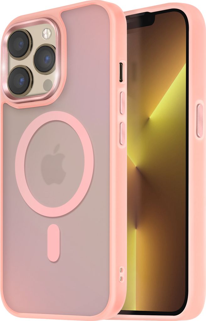 Avizar, MagSafe Hülle für Apple iPhone 13 Pro Max Frost Color, Rosa