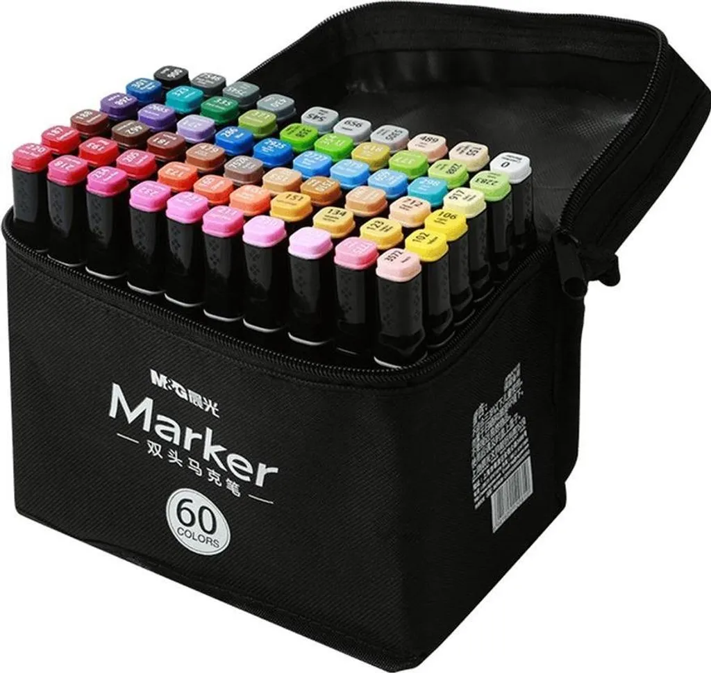 Set de 60 marqueurs pour dessin artistique et coloriage professionnel