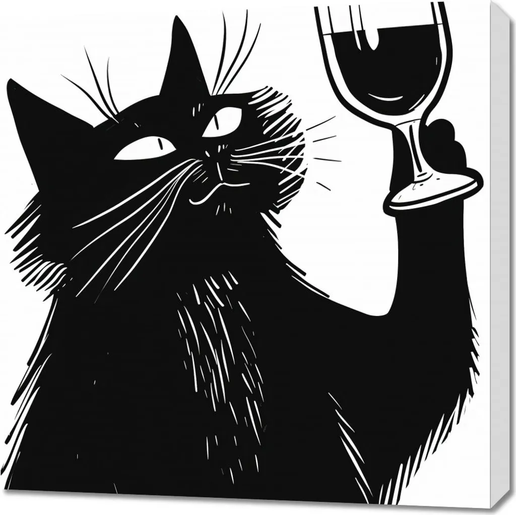 Décoration Murale Chats virtuoses Image 70 x 70 cm pour Salon Chic