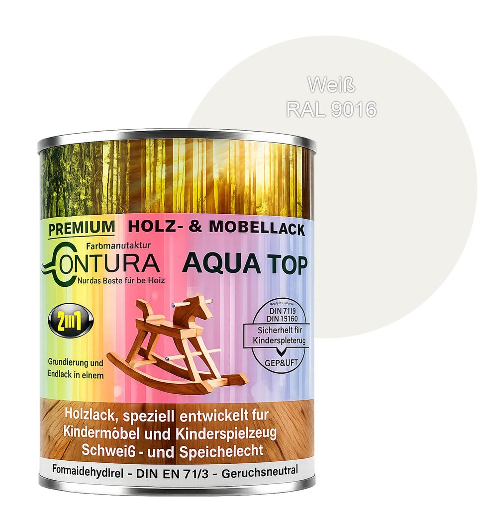 Contura 750ml. Möbellack Lack für Kinderspielzeug Buntlack Produktbild 