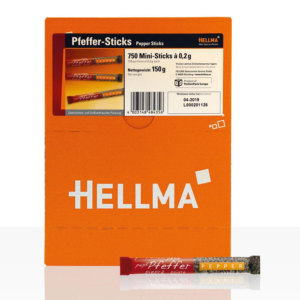 HELLMA Pfeffer-Sticks, im Displaykarton Immagine del prodotto 