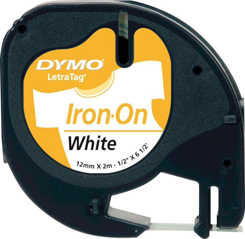 Nastro adesivo DYMO LetraTag. 12mmx2m nero->bianco Immagine del prodotto 