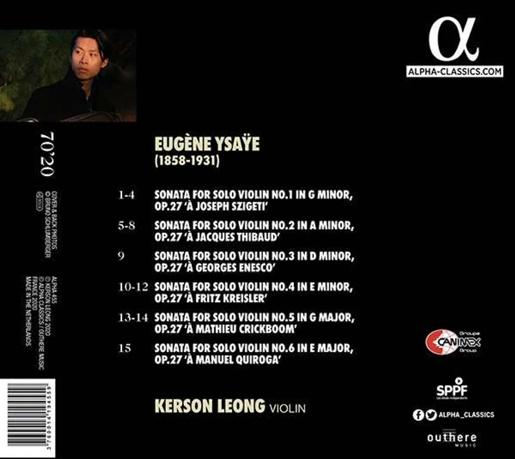 Partition Six sonates pour violon seul par K. Leong - Édition Brochée