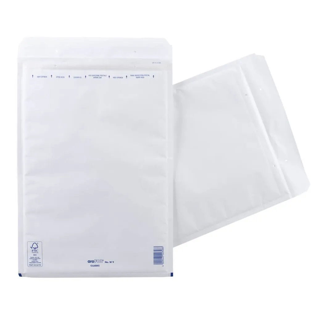 Pochettes d'expédition à bulles pour documents et objets A3 blanc x50