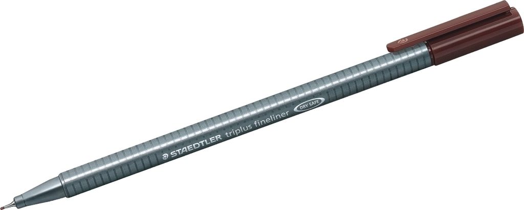 Fineliner triplus 0,3mm van-Dyke-braun Packung mit 10 Stück