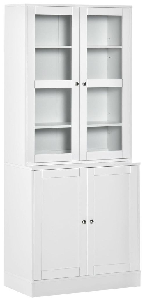 Bibliothèque HOMCOM, 178,5 cm, meuble haut avec vitrine et Image du produit 