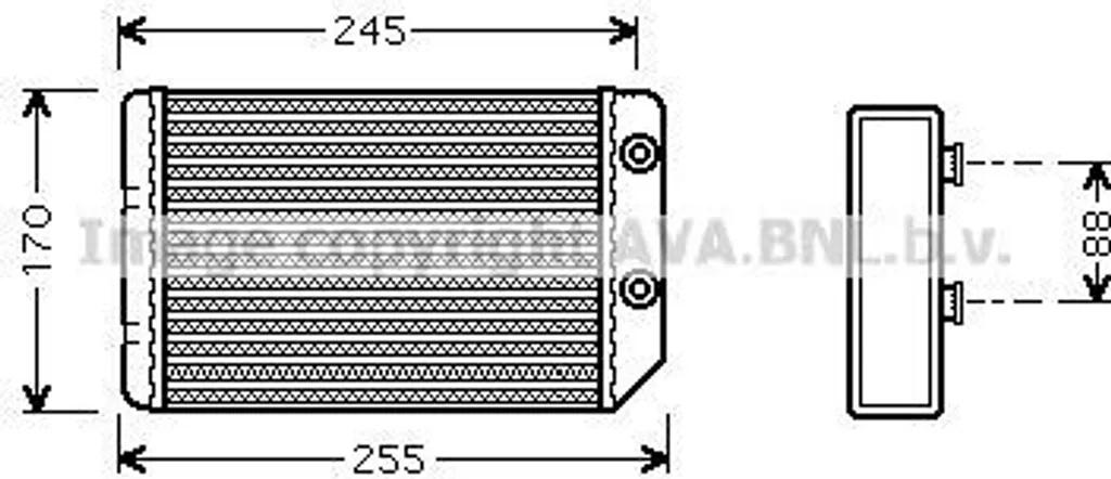 Radiateur de chauffage habitacle pour Opel Vectra B PRASCO OL6314