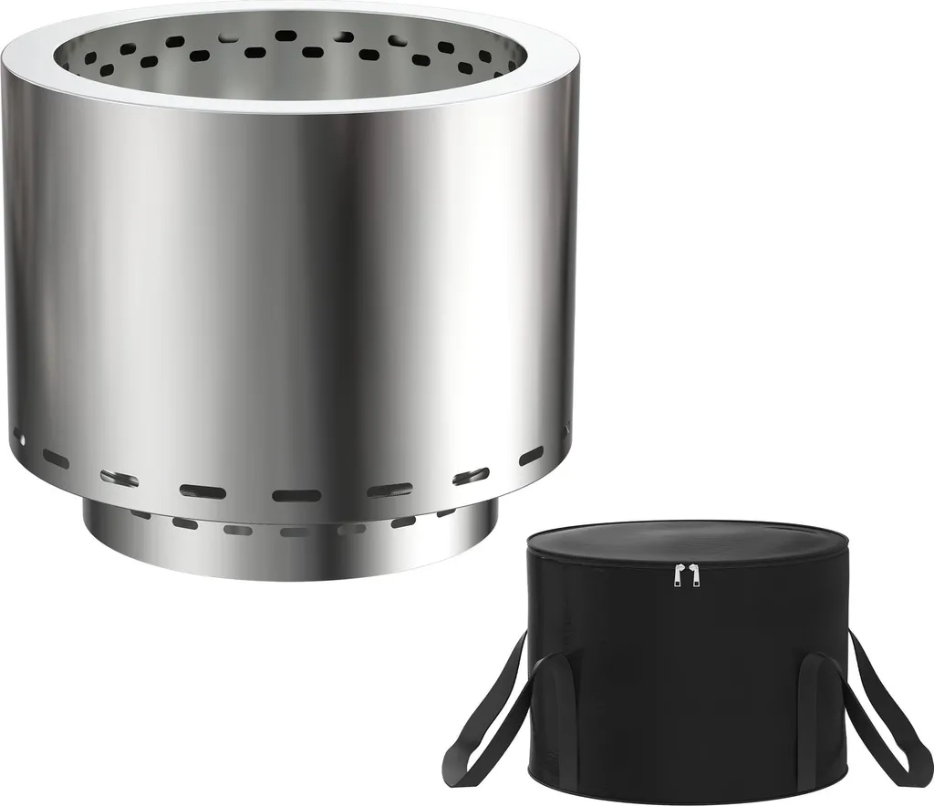Brasero Extérieur Design en Inox Ø49cm pour Jardin et Terrasse Moderne