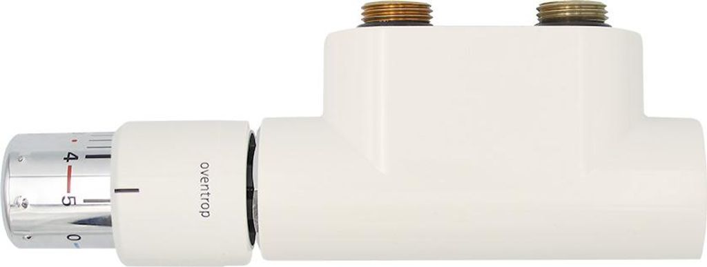 Eck-Ventilgarnitur für Mittelanschluss 50mm Weiß komplett