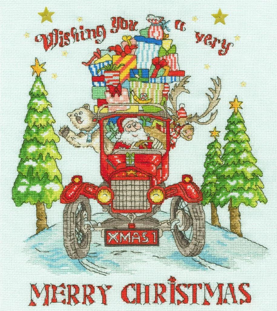 Auslaufmodell Bothy Threads Kreuzstich Set "Der Weihnachtsexpress", Zählmuster, XAL8, 25x28cm
