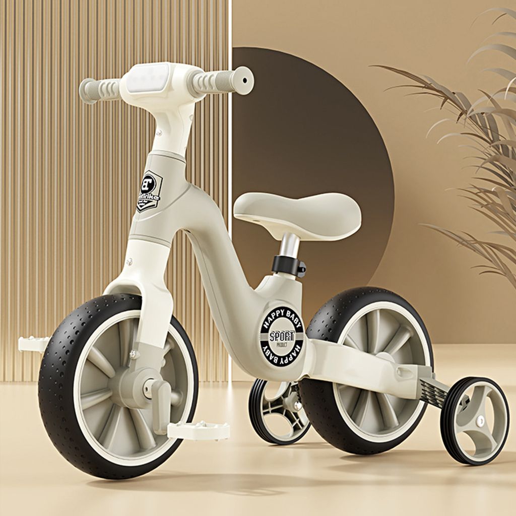 Laufräder, Laufrad mit Pedal, 4-Räder-Lauflernrad Spielzeug, Kinderlaufrad für 3-7 Jahre, Kinder-Lauffahrrad, Rutscherauto, belastbar bis 45kg