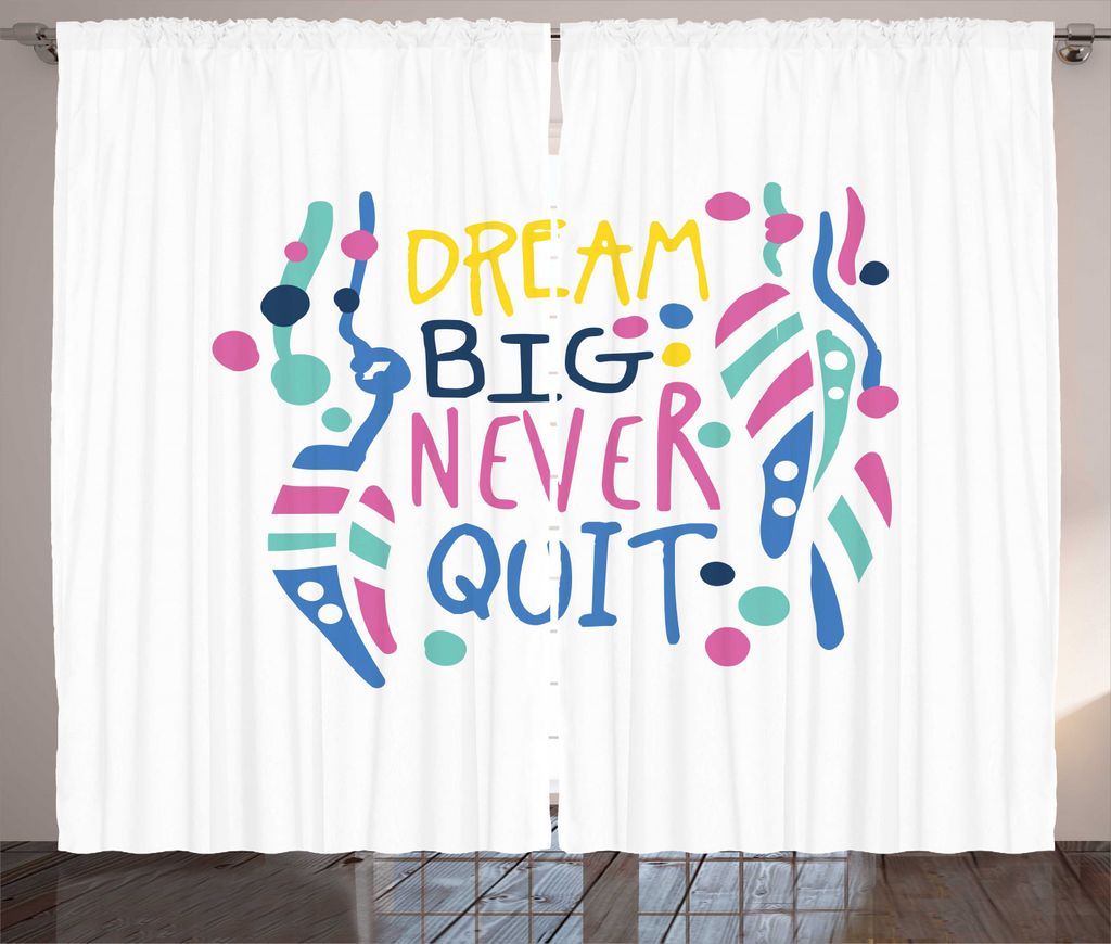 ABAKUHAUS Traum Rustikaler Gardine, Abstrakte Formen Nursery Theme, Schlafzimmer Kräuselband Vorhang mit Schlaufen und Haken, 280 x 225 cm, Mehrfa...